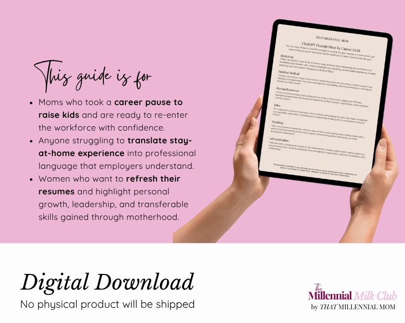 The SAHM Resume Builder + Template