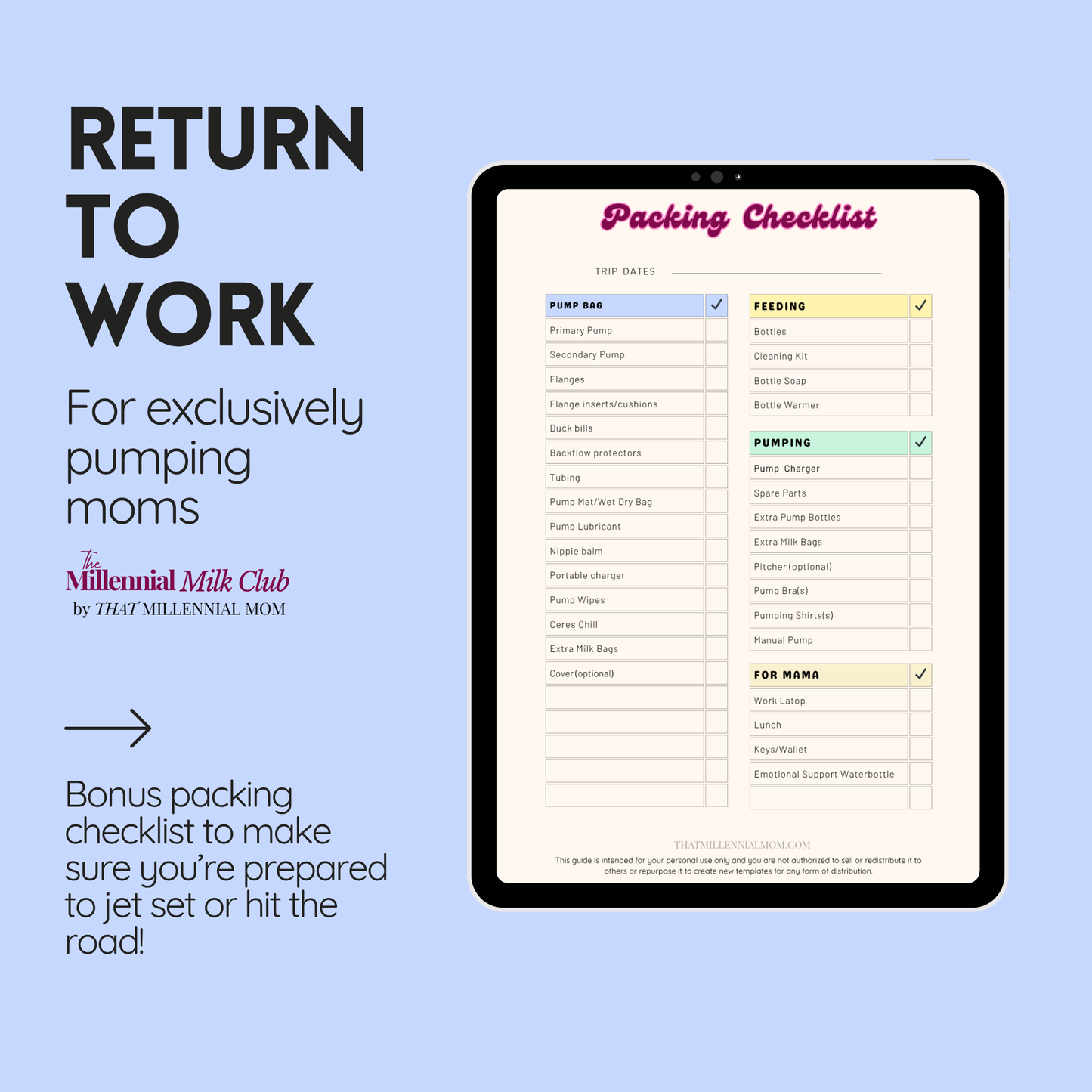 The Exclusively Pumping Mom Return to Work Guide
